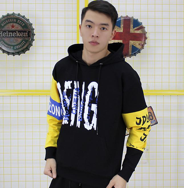 الفاخرة العصرية الفاخرة مقنع رسالة سترة الهيب هوب الاتجاه الوطني بلوفر هوديي شخصية سترة للرجال