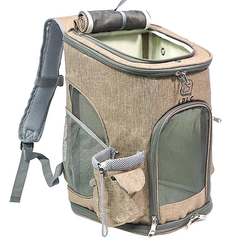 Pets Carrier Portable Folding & Breathable , Size:M Light Pink