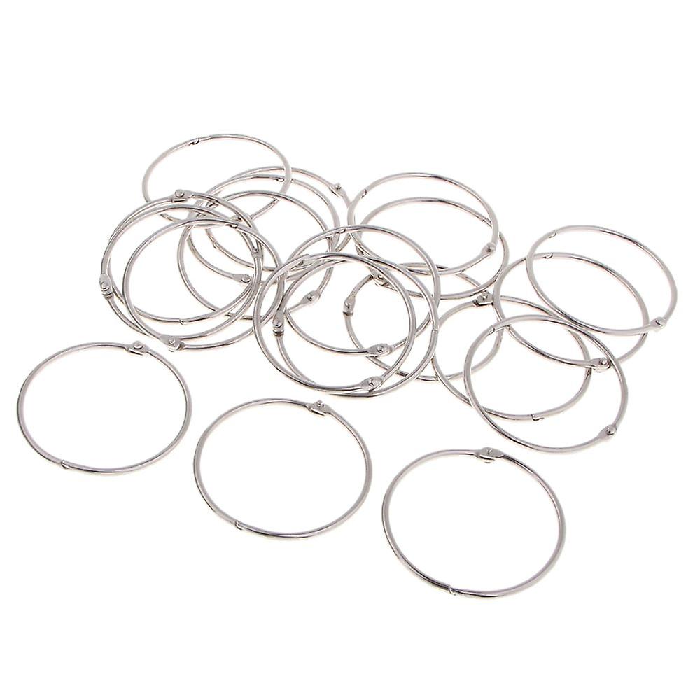 10/20/30 Sets Book Ring Small Loose-leaf Binder Rings Keychain Keyring 60mm