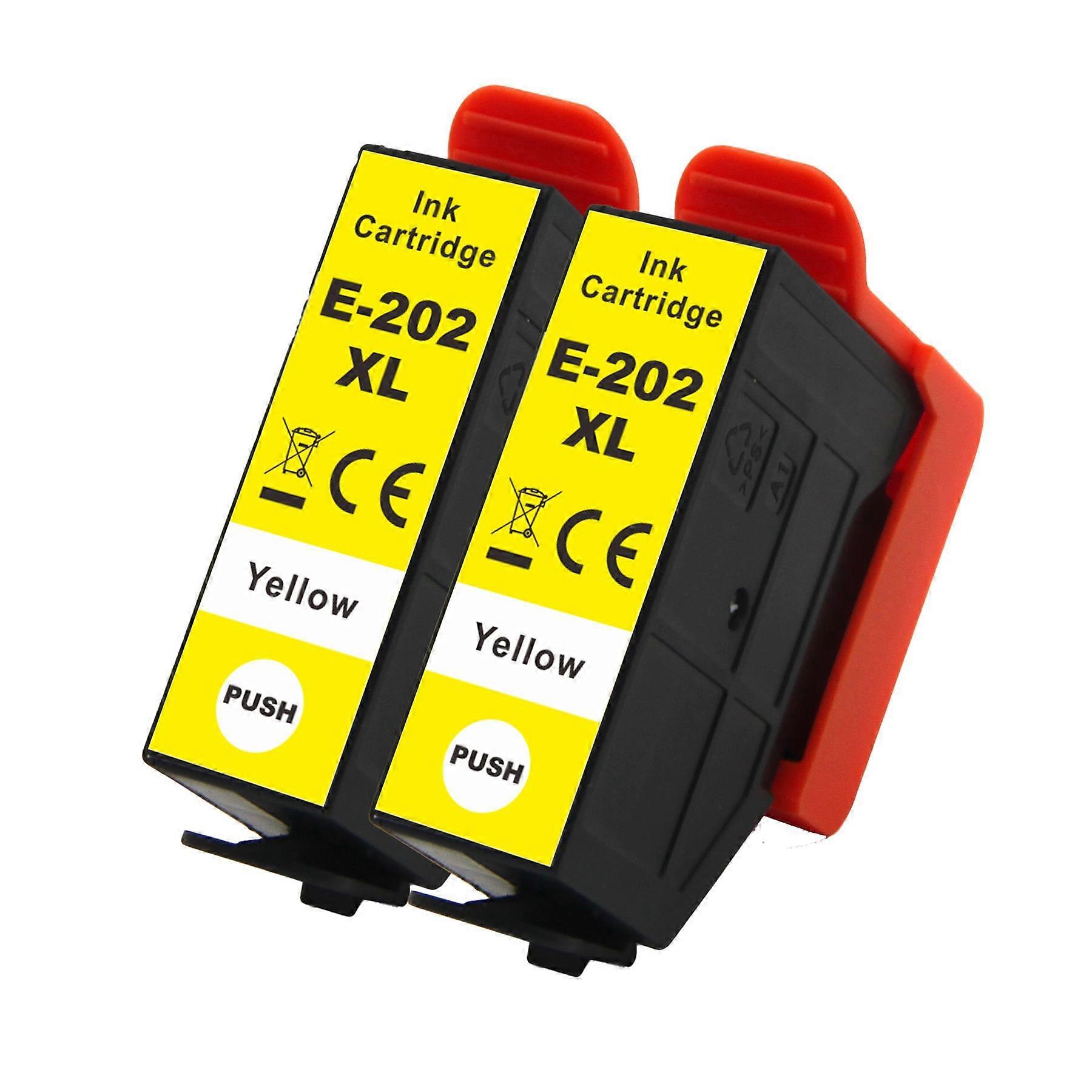 2 Yellow Ink Cartridges to replace Epson 202XLY Compatible/non-OEM from Go Inks