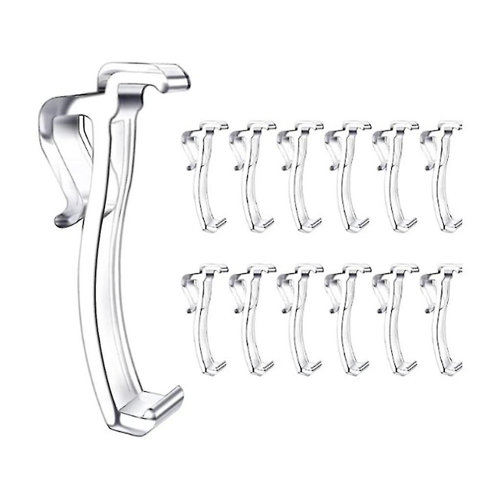 2.5 Inch Valance Clips Window Blind Clips Clear Plastic(12 Pieces)