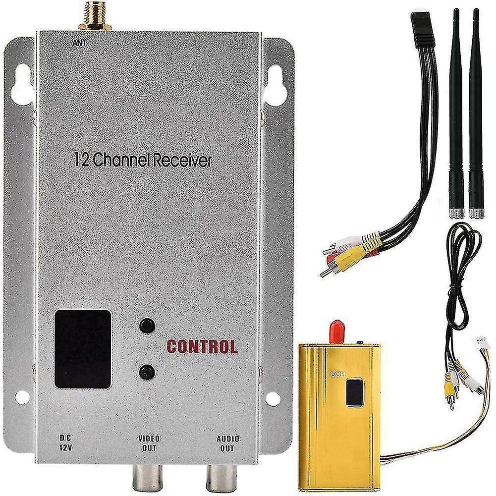 1.2G 1.5w Wireless Audio Video Transceiver Cctv Monitoring Transmitter Receiver Kit