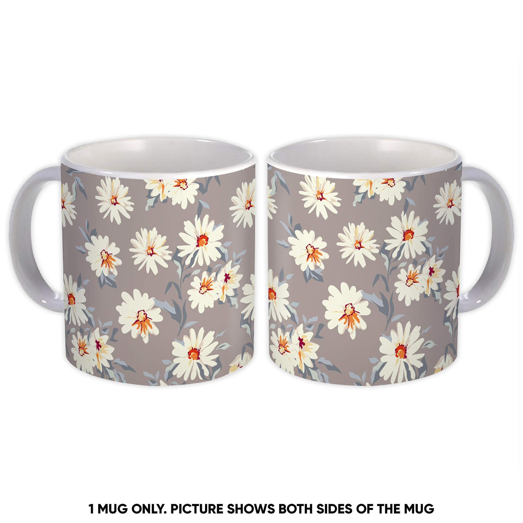 Gift Mug: Daisies Drawing Seamless