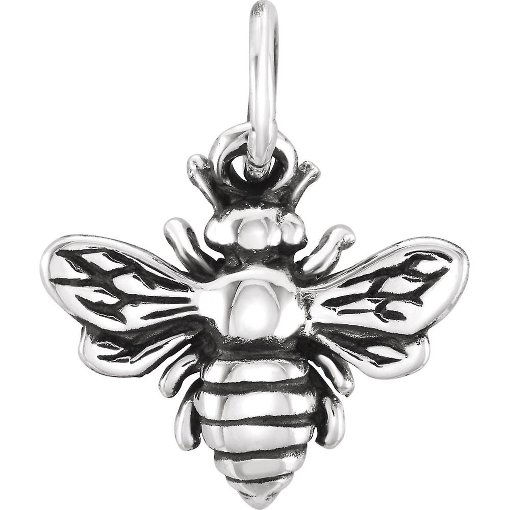 925 Sterling Silver Honey Bee Dangle Charm Pendant With Cubic Zirconia For Bracelet