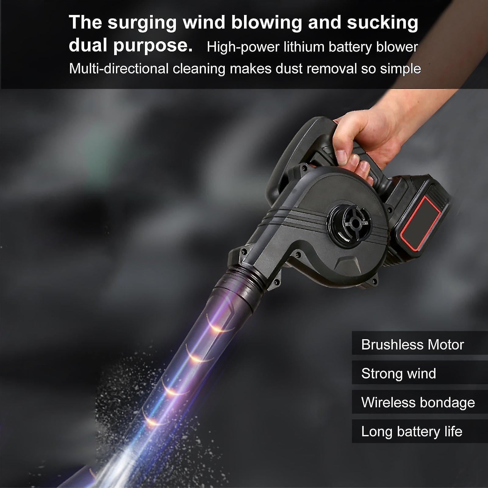 Cordless Electric Air Blower &amp; Suction Portable 0-21000r/min Handheld Leaf Computer Dust Collector Cleaner Power High-power Tool