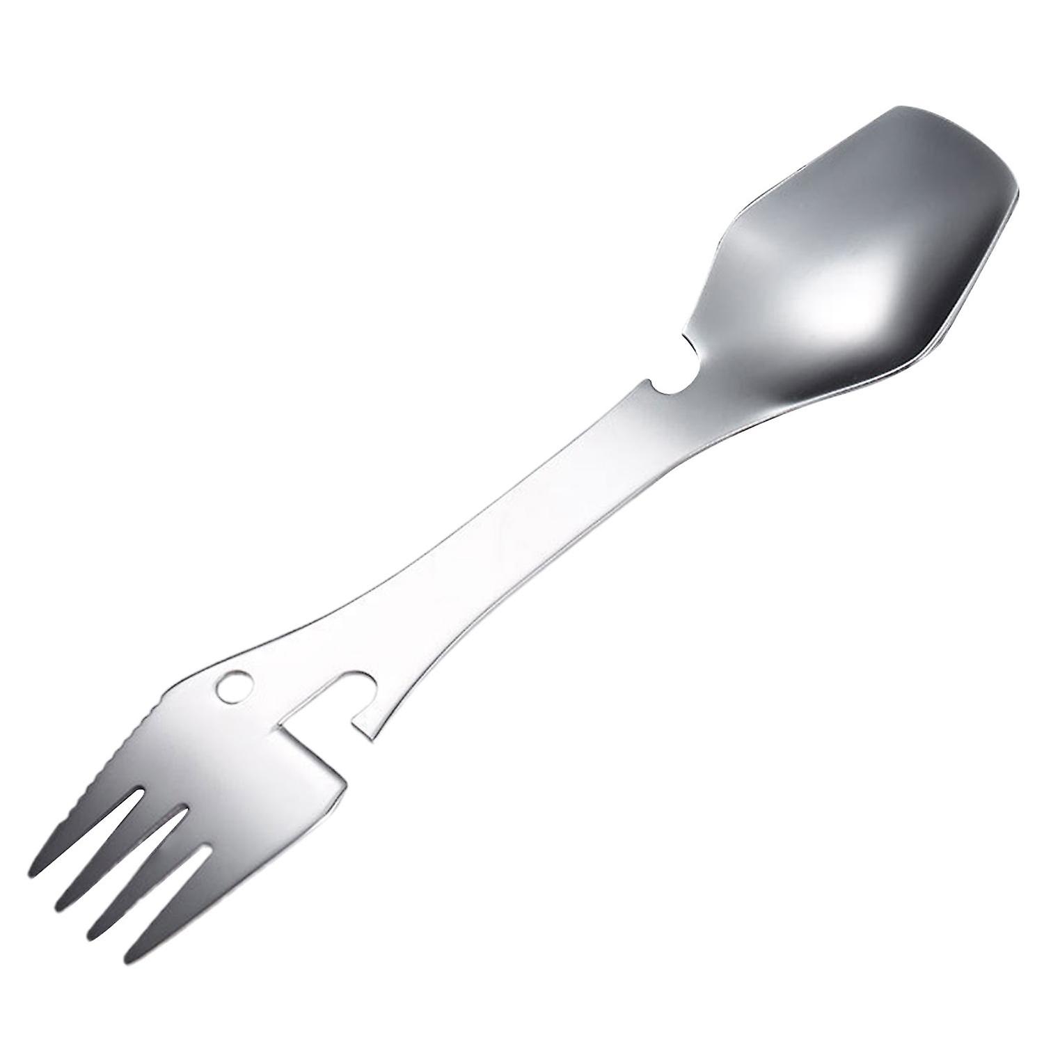 3 x Stainless Steel Fork Mirror Surface 4-in-1 Food Grade Universal Fork Spoon Cutter Bottle Opener