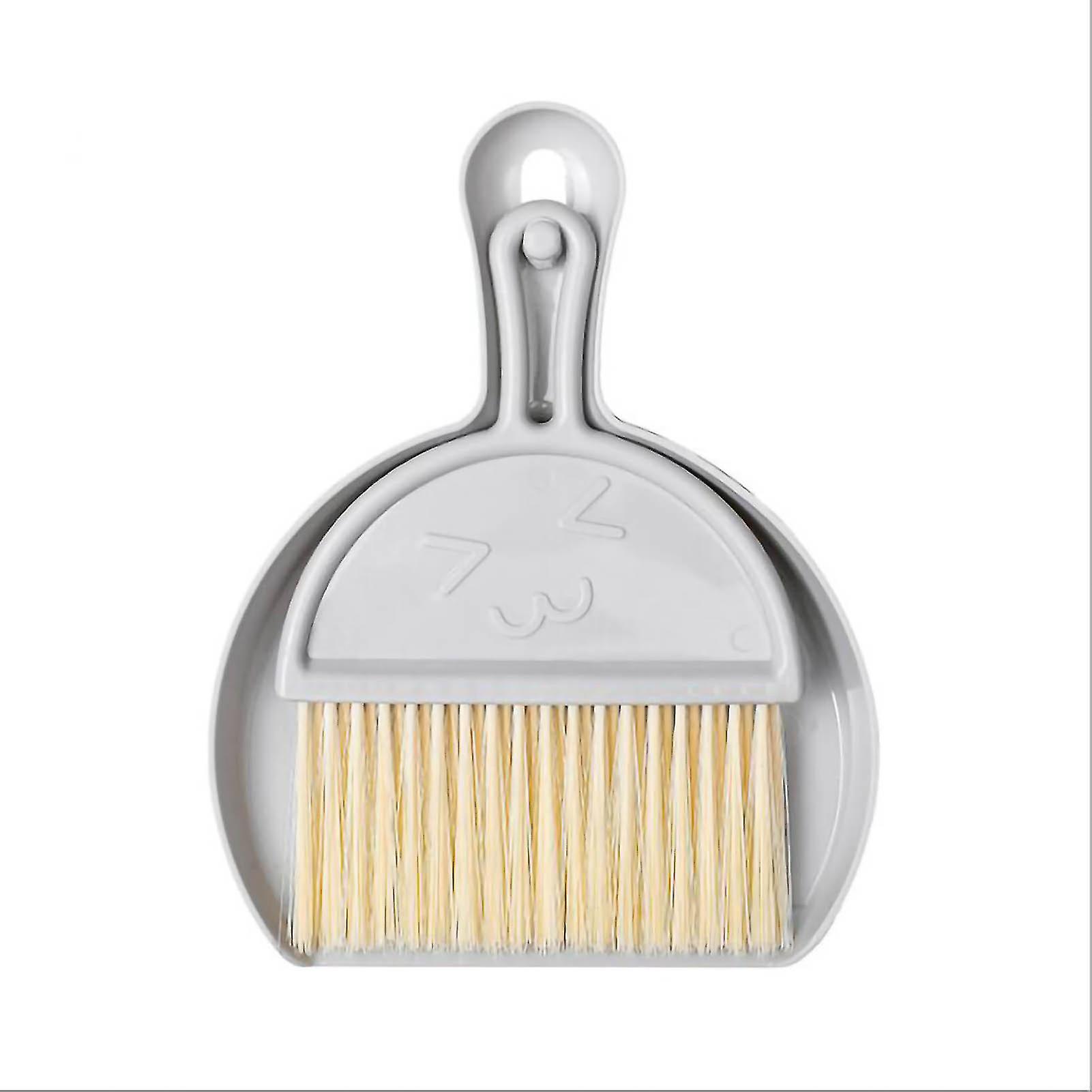 Small Broom and Dustpan Set Mini Hanging Keyboard Laptop Broom Dustpan for Office Table Desk CleaningGray Table Broomand Dustpan Set