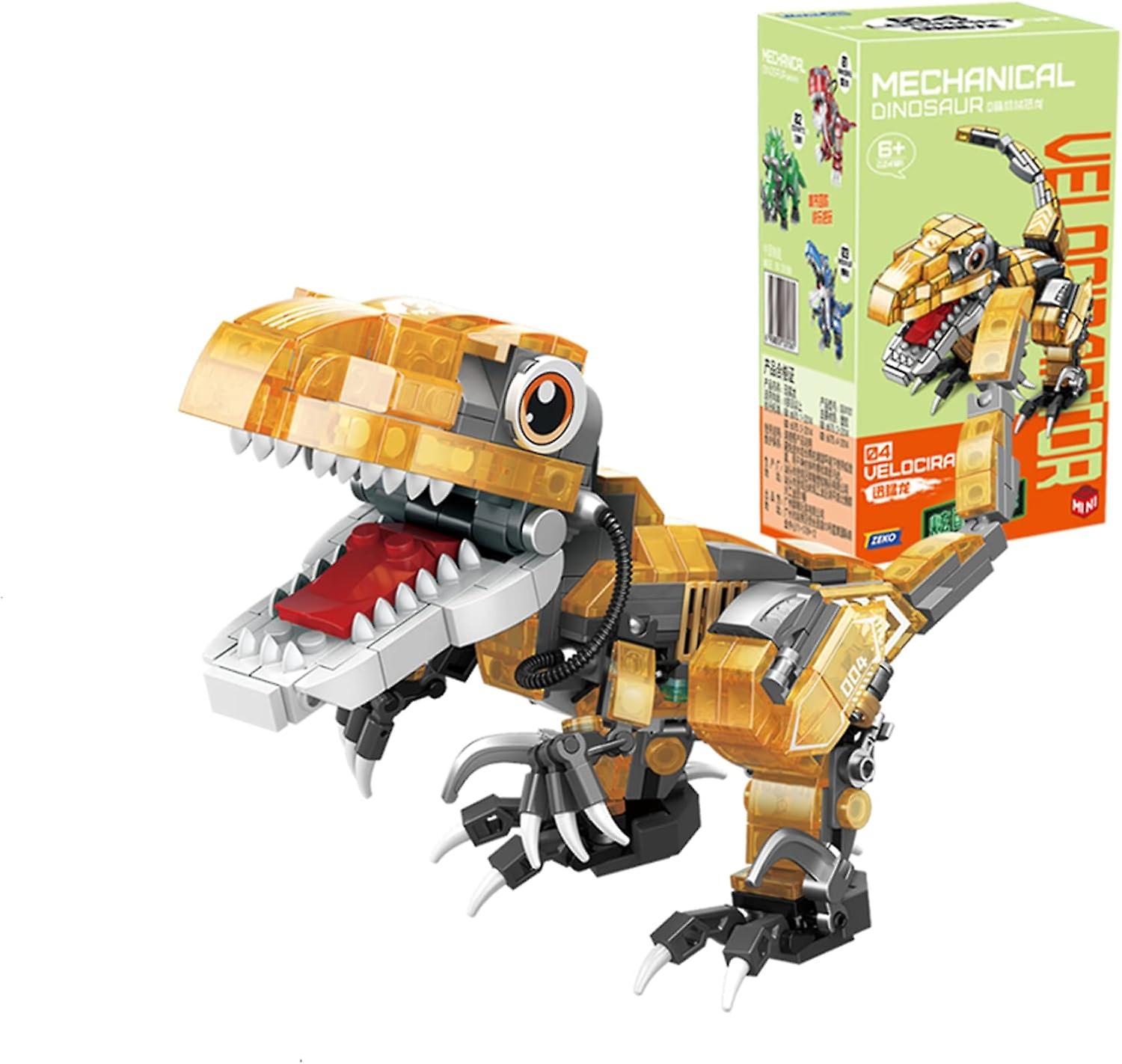 Dinosaur Mini Building Blocks Toys Set for 6 7 8 9 10 11 12 Years Old, Dino World Luminous  377pcs(4