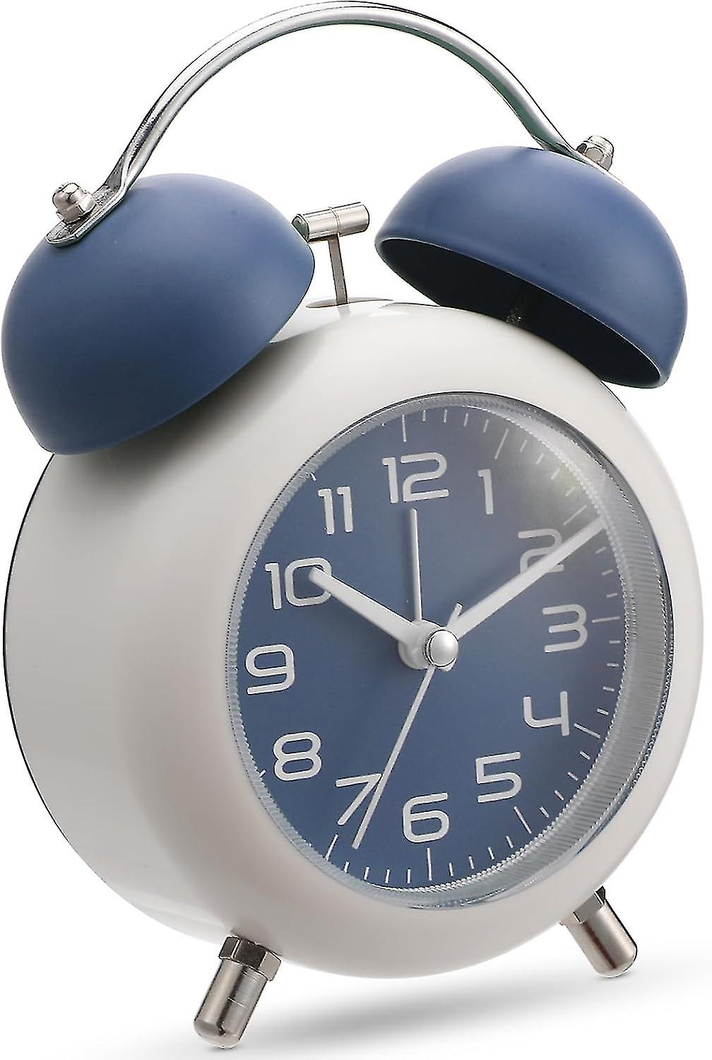 Retro Alarm Clock, Silent Non-ticking Bedside Alarm Clock With Loud Alarm Clock For Bedroom