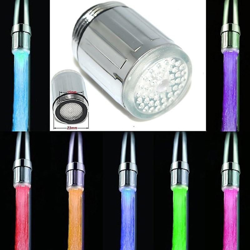 Changing Led Light Kitchen Bathroom Faucet Temperature Control Water Shower