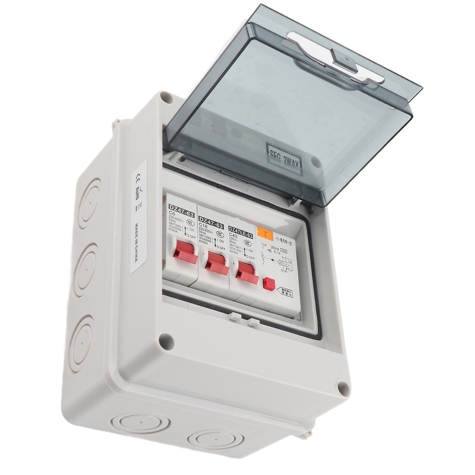 2 Way Garage Caravan Consumer Unit 40A 30mA RCD 2MCB 6a16A