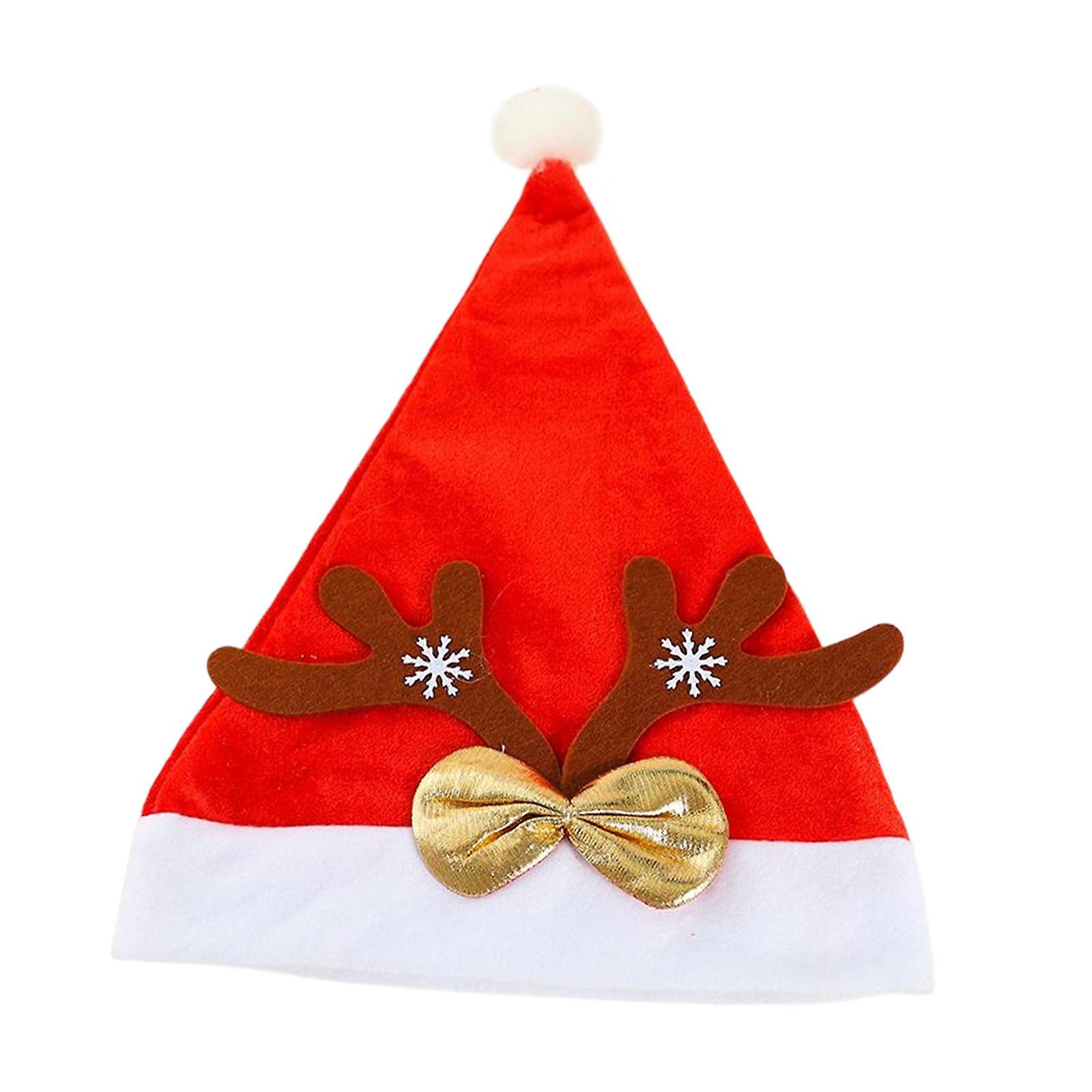 Red Santa Claus Xmas Hat Cap for Masquerade Carnival Stage Performance Style A
