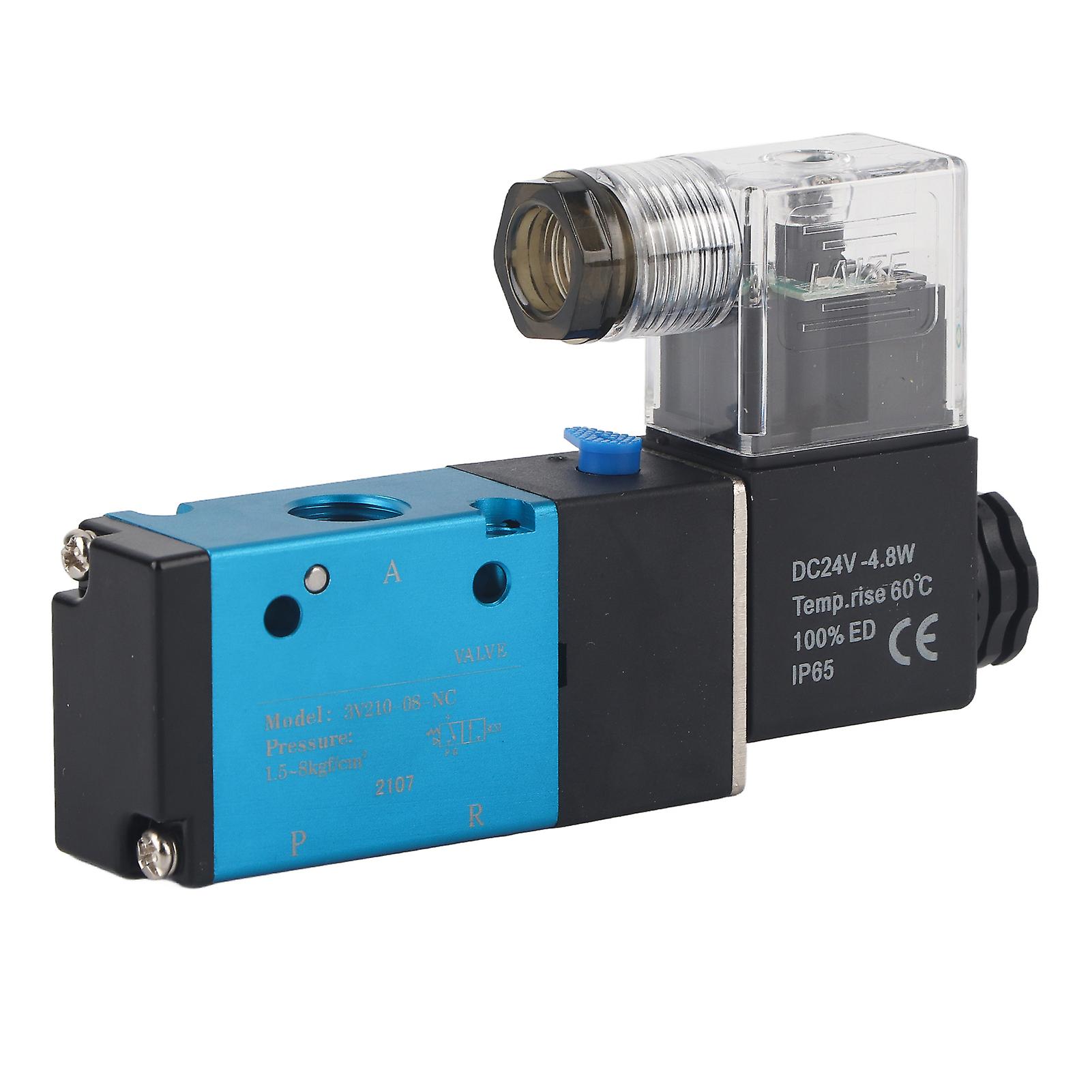 3V210-08 2 Position 5 Way Sole Valve PT1/4in 1.2MPa 170Psi Sole Valve IP65(DC24V)