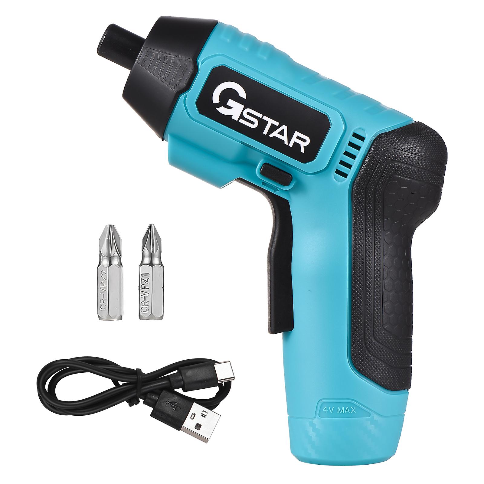 Cordless Screwdriver Kit With Crv 50mm Bits Led Light Spindle Lock