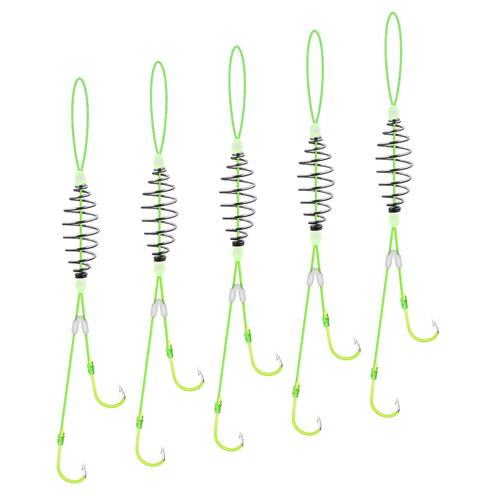 Carp Fishing Feeding Spring Double Barbed Hooks Durable Pond Spring Hook 8.5mmx15.6mm