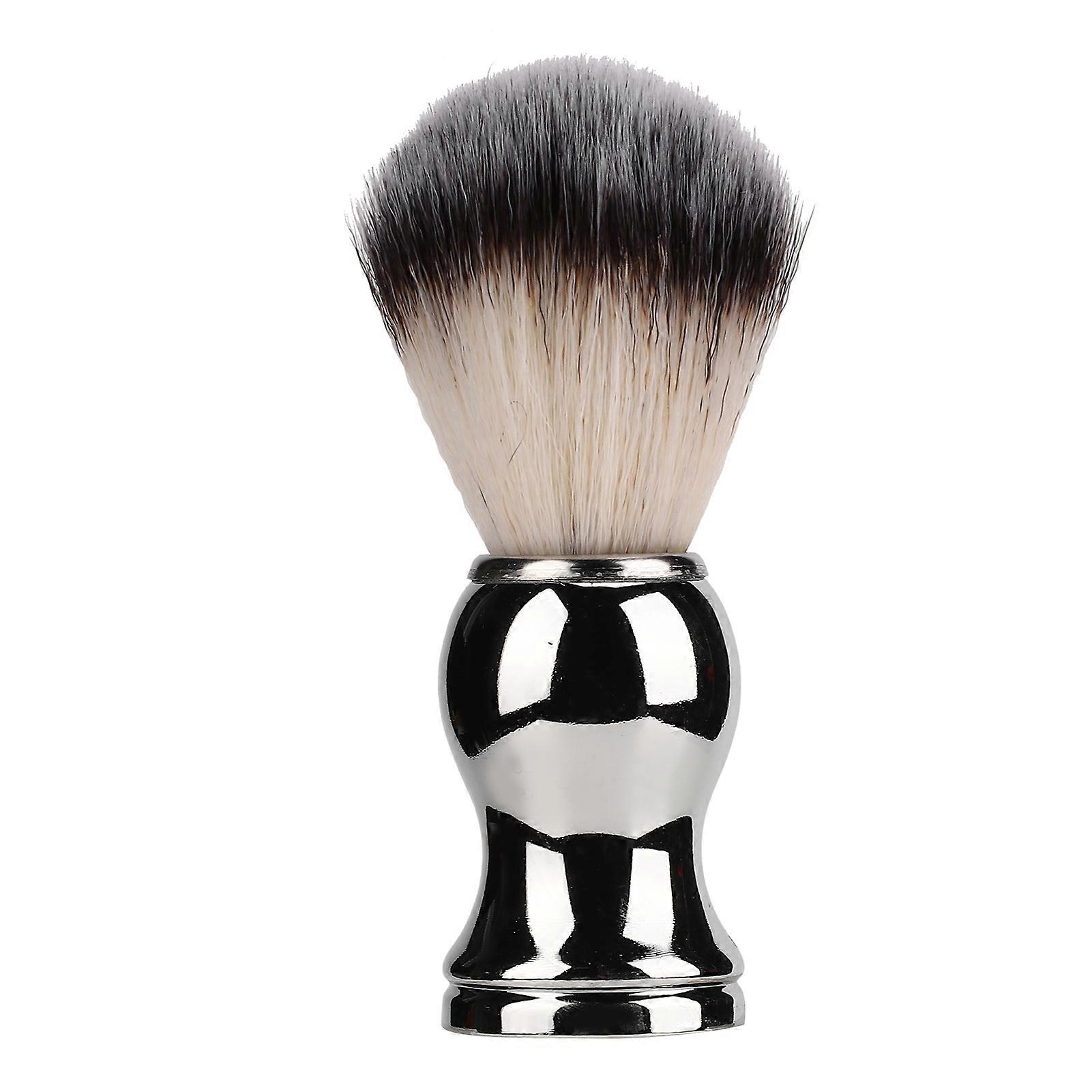 Powerful Shaving Brush, Premium Soft Bristles, Handcrafted, with Silver Handle, for Home Barber Shops