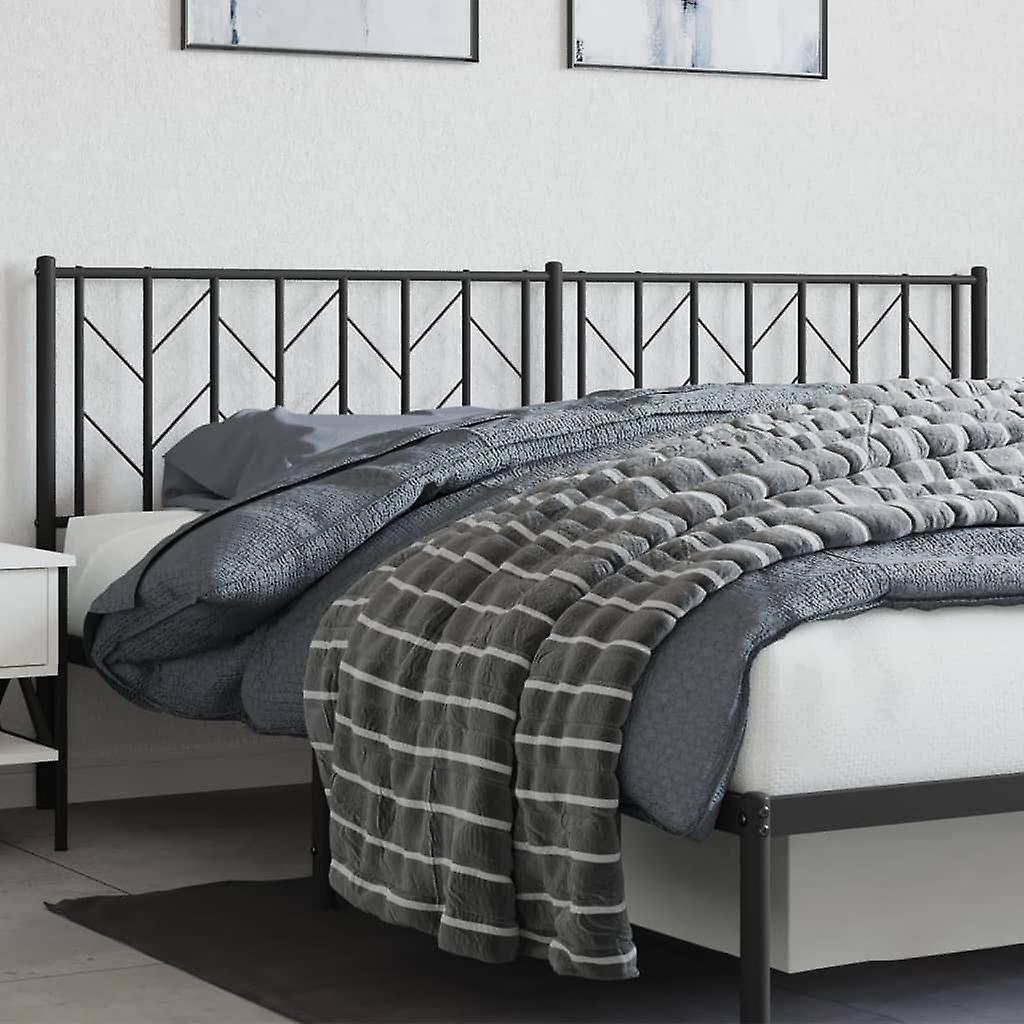 Ersatz-Kopfteil Metall Schwarz 193 cm