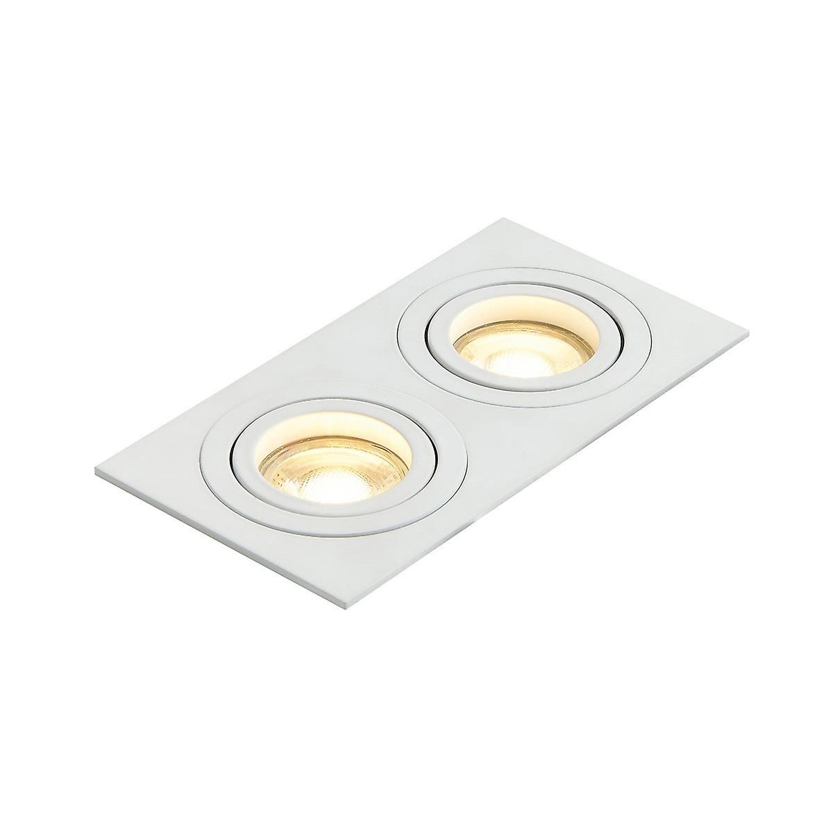 Pasto Adjustable FireRated 2 Light Recessed Downlight White