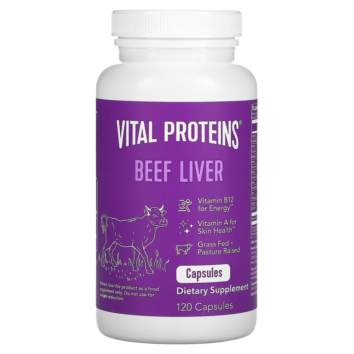 Vital Proteins, Beef Liver, 120 Capsules