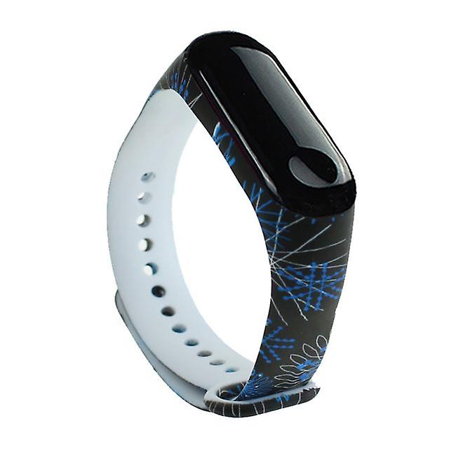 Replacement Soft TPU Strap for Xiaomi Mi Band 3/4 - Black  Blue