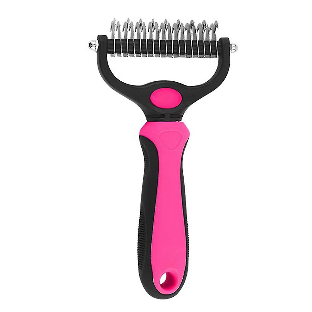 Manual Dog Cat Knotting Removing Comb Portable Non-Slip Grip Handle Comb for Pet Hair Knots