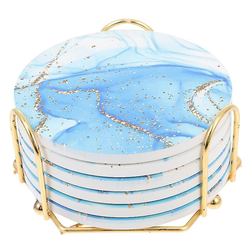 1set Round Ceramic Coaster