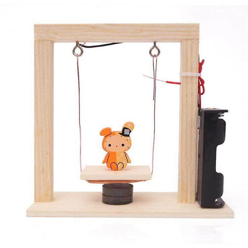 Diy Electromagnetic Swing Handmade Invention Experiment Wood Science Educational Toys For Children