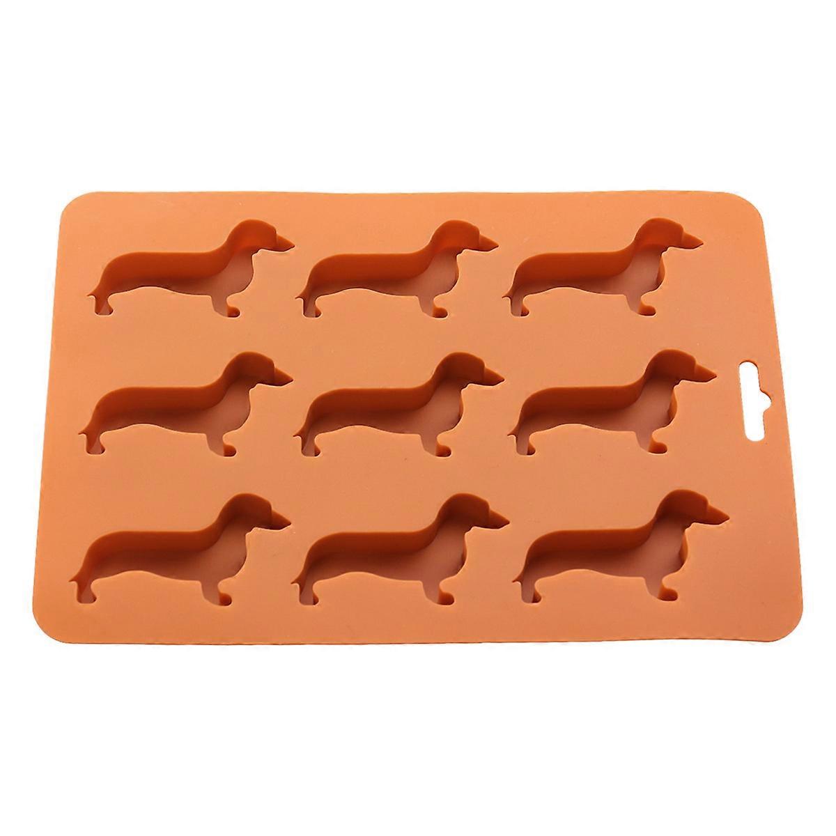Dachshund Dog Shaped Silicone Ice Cube Molds and Tray