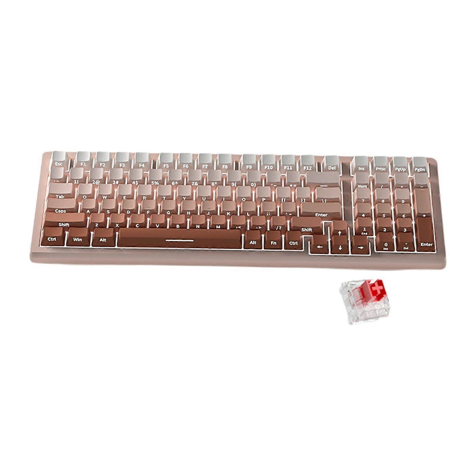 Mechanical Gaming Keyboard PBT Keycaps USB C Wired for Typing Office Desktop Red Switch