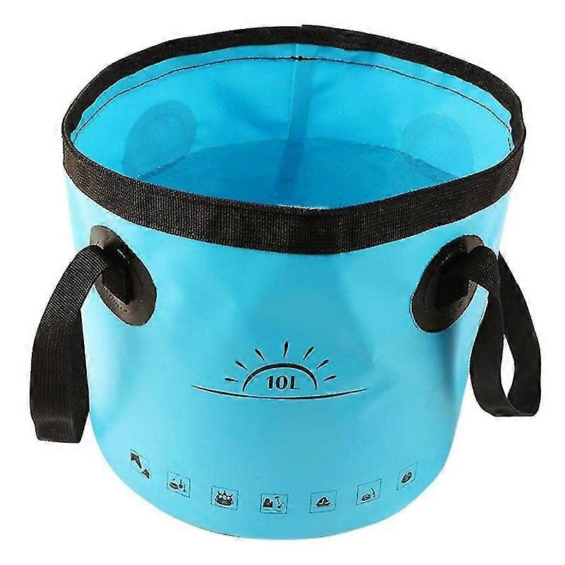 GYFDYM Folding Bucket Portable Camping Pail Collapsible Hiking Water Container 10l Blue,bbq Barbecue Tool