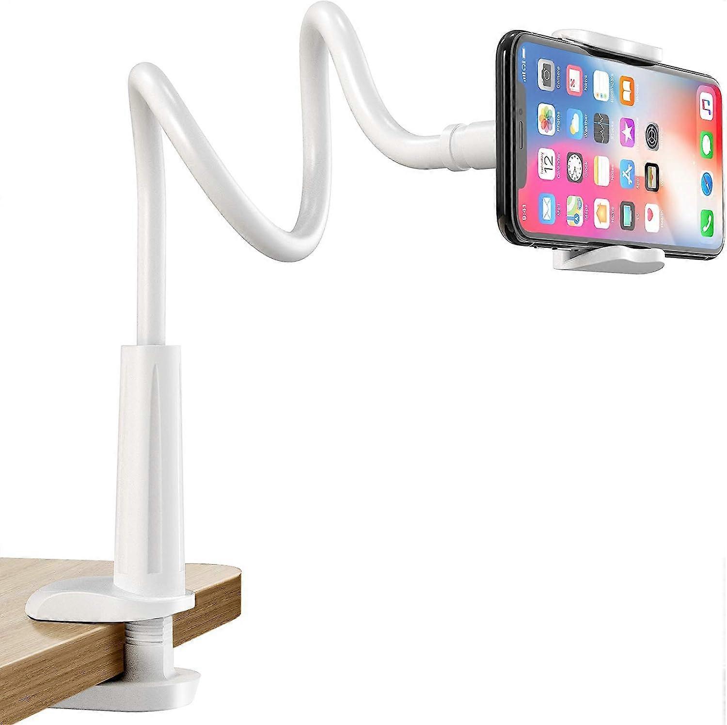 Gooseneck Cell Phone Holder, Universal 360 Flexible Phone Stand Lazy Bracket Mount Long Arms Clamp for Phone 11 Pro Xs Max XR X 8 7 6 6s Plus and Othe