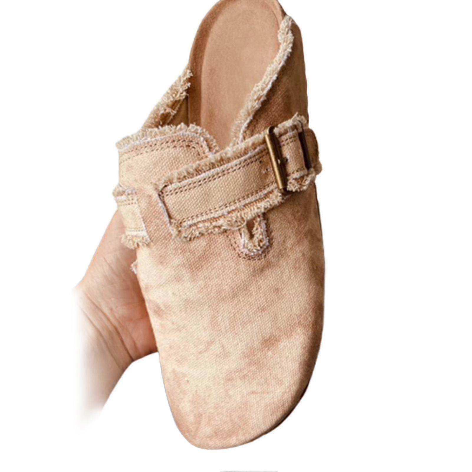 Women's Mules Casual Flats Shoes With Buckle Fashion For -acgiv