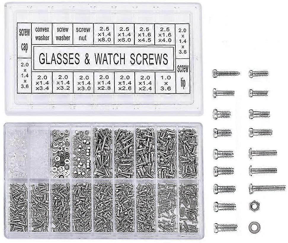 Paslanmaz elik Gzlk Vidalar, Gne Gzl Vida Tamir Kiti, Minik Minik Vidalar, Gzlk Saat Somun Ykayclar eitleri (1000 Adet)