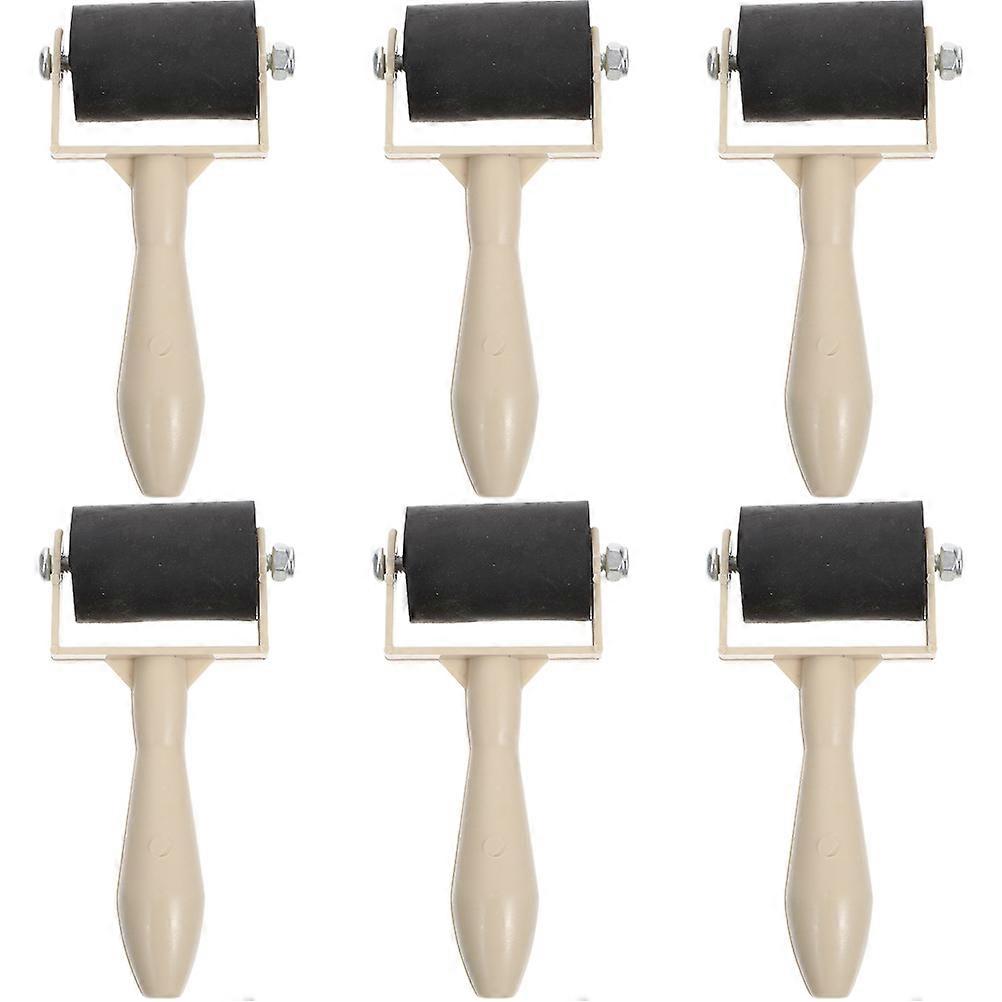 6pcs Portable Brayer Roller for Printmaking Glue Roller Ink Applicator Painting Crafting Ink Roller