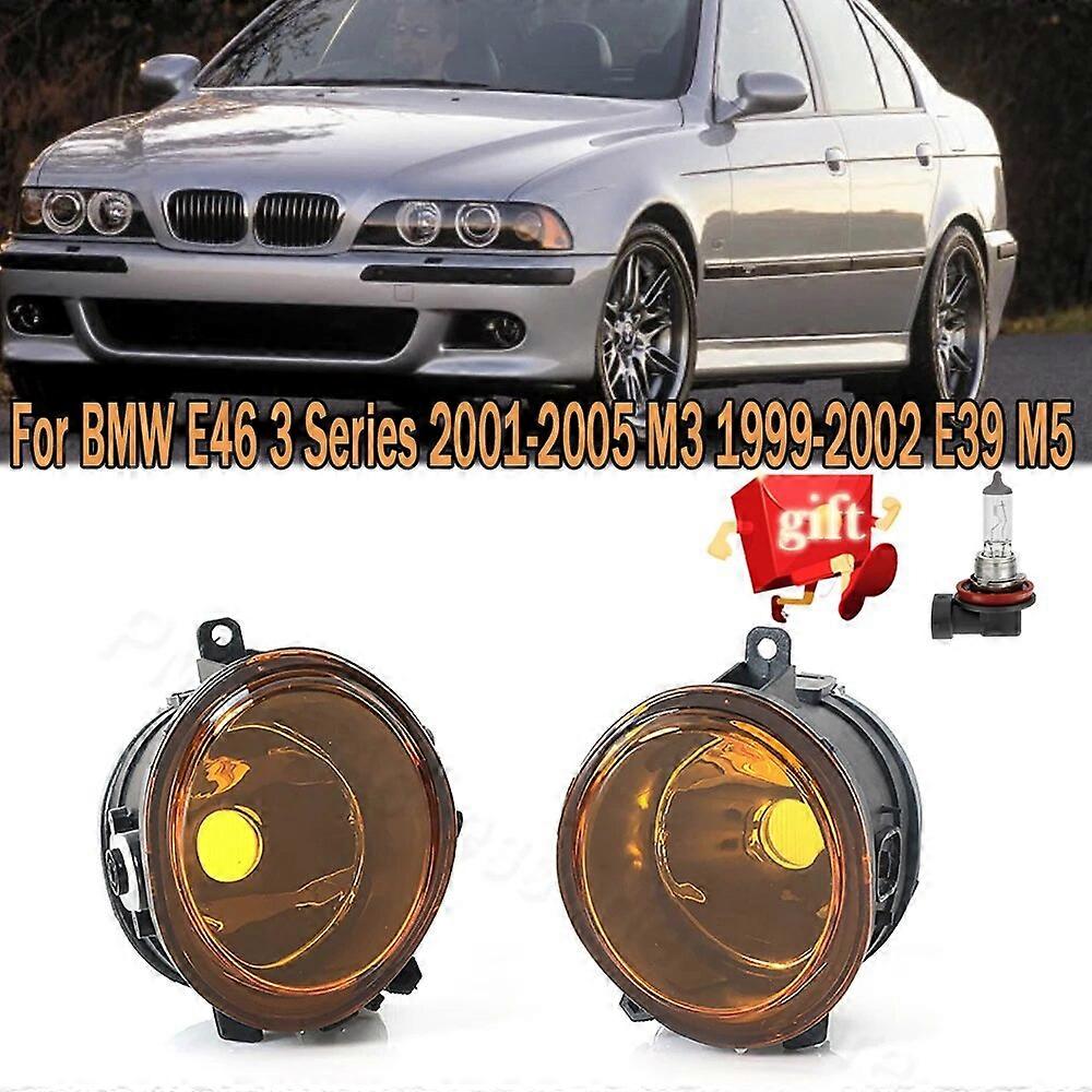 Front Bumper Fog Lamp Clear Yellow With Bulb For BMW 3 Series M5 E39 2001-2003 M3 E46 2002-2005 63177894017 63177894018 For Car