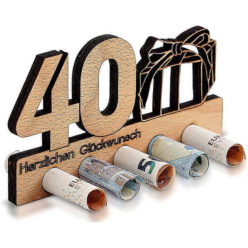 40. születésnapi pénz ajándék fa dekoráció