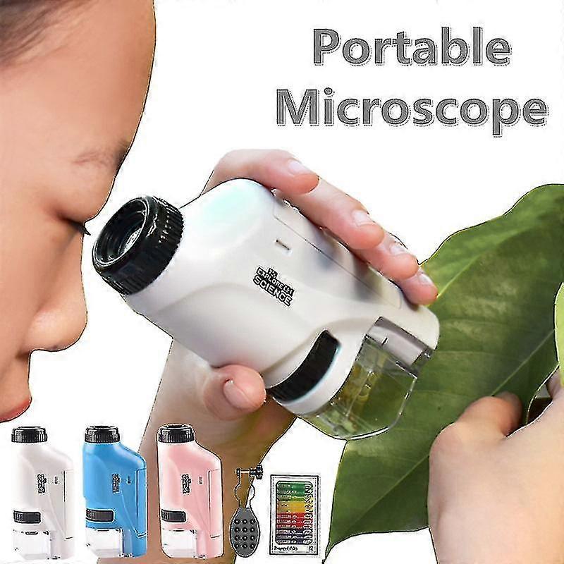 Kid's Portable Pocket Microscope With Adjustable Zoom 60-120x Kuolu
