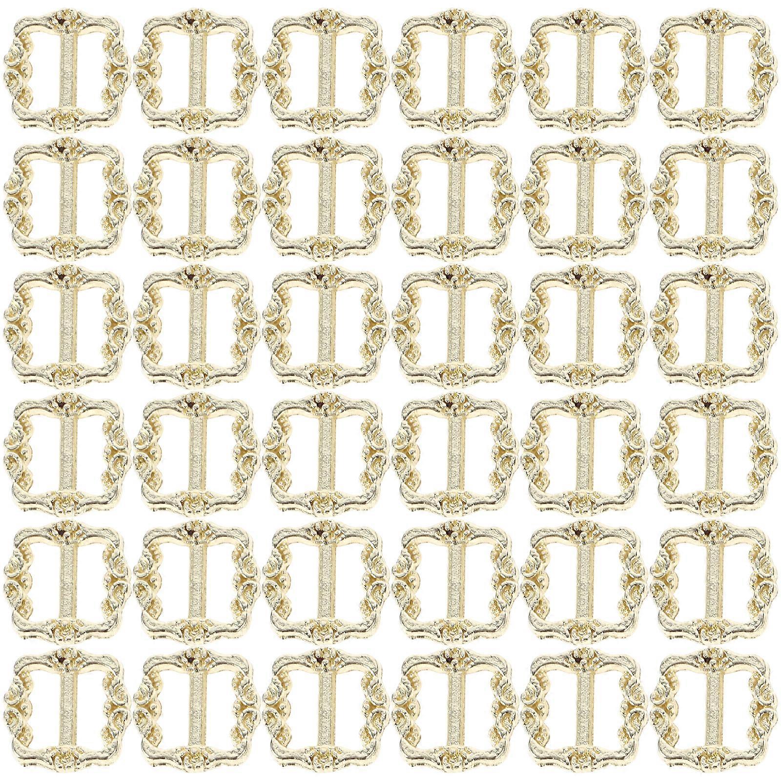 100Pcs Mini Metal Button Adjustable Tri-Glide Buckle Diy Fastener Slide Buckle for Kids Doll