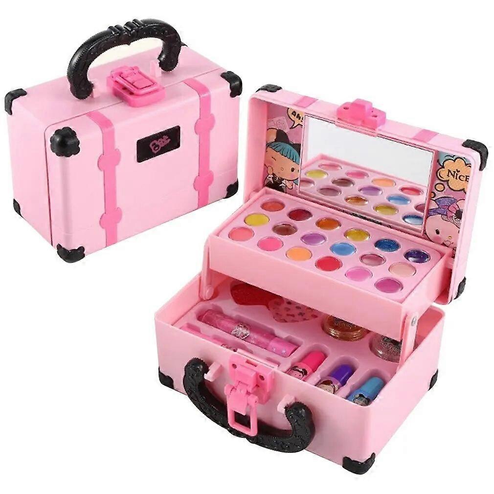 Children Simulation Makeup Playing Box Princess Cosmetics Girl Toy Play Set Lipstick Eye Shadow Safety Nontoxic Toys Kit For Kid