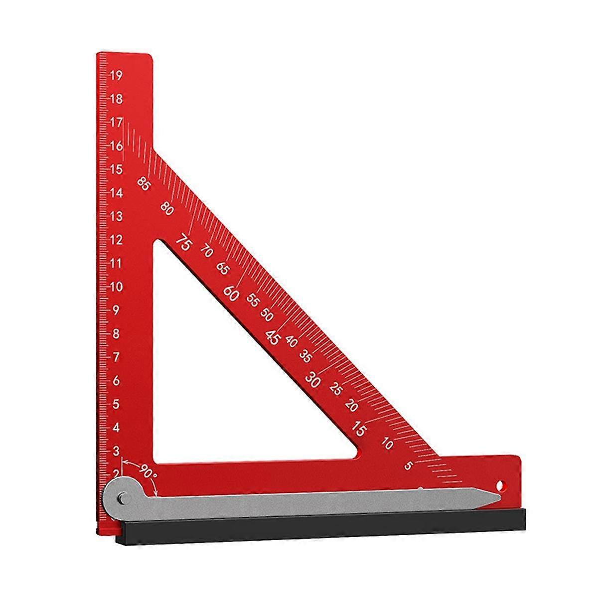 Horizontal Right Angle Ruler 90 Degree Measuring Ruler Aluminum Alloy Triangle Ruler Carpentry Rule