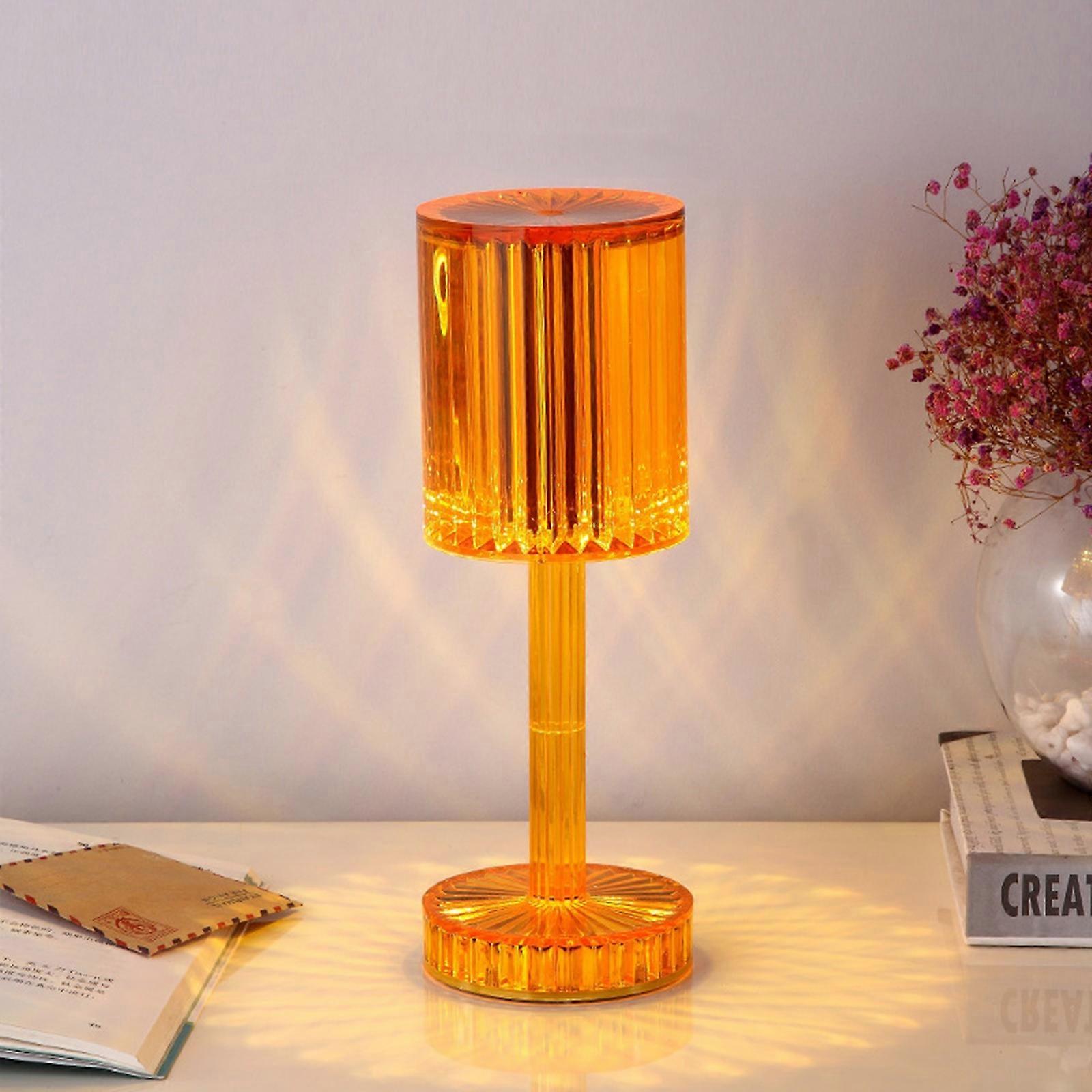 Touching Control Crystal Lamp Crystal Table Lamp With Touching Control USB Port 3-Way Dimmable Bedside Nightstand Lamp