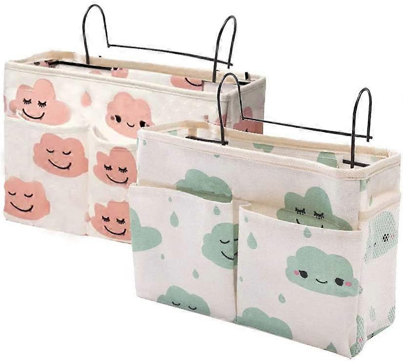 Bedside Organizer Pocket, 2 Pcs Bedside Organizer, Loft Bed Storage, Bedside Bed Storage
