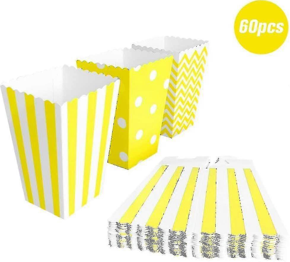 60 stk popcornposer Candy Container Popcorn Box poser for popcorn salt og godteri bar