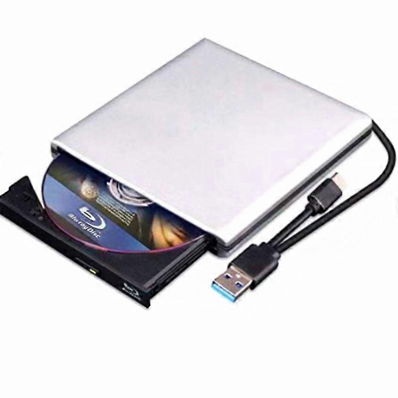 External Blu Ray Dvd Drive 3d, Usb 3.0 And Type-c Bluray Cd Dvd Optical Portable Blu-ray Drive For Os Xp/7/8/10, Laptop Pc