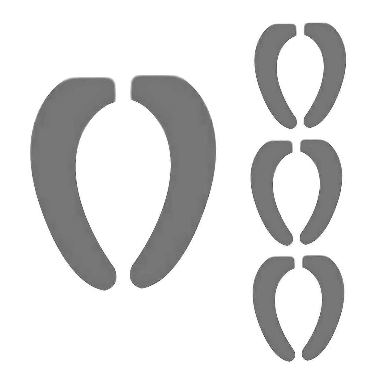 Varm vadderad toalettsits Cover Stick-on Tvättbar Återanvändbar Toalett Memory Foam Cushion Pad 4 Set