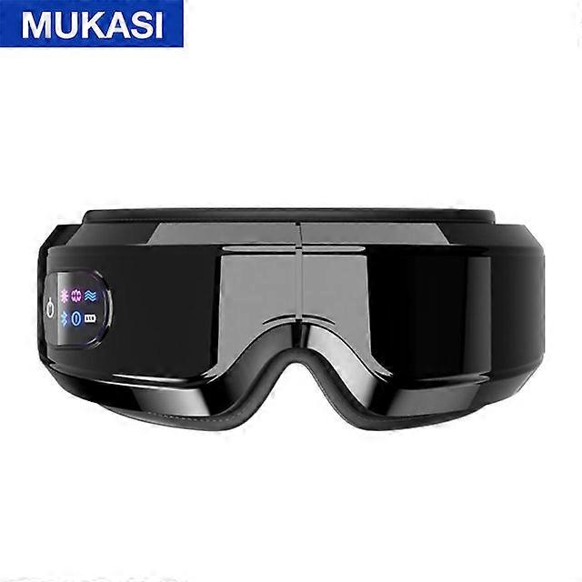 Heated Eye Massager With Bluetooth Music Vibration 16D Compression Massage Instrument For Migraines, Dark Circles Relief