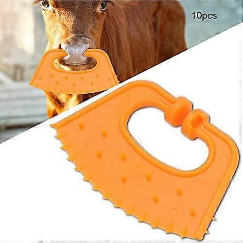10Pcs Calf Weaner, Plastic Cattle Cow Weaning Tool Farm Livestock Bovine Anti-Sucking Nose Clip with Thorn