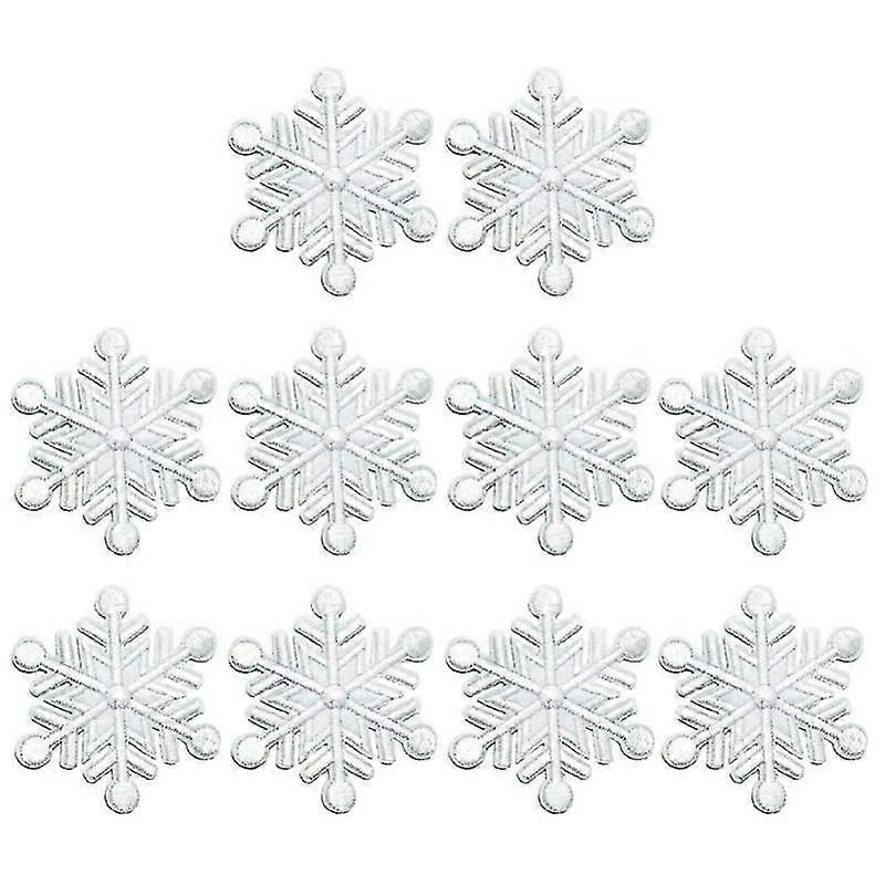10pcs Snowflake Patches Iron On Christmas Embroidered Patches Appliques For Arts Crafts Diy Decor Je