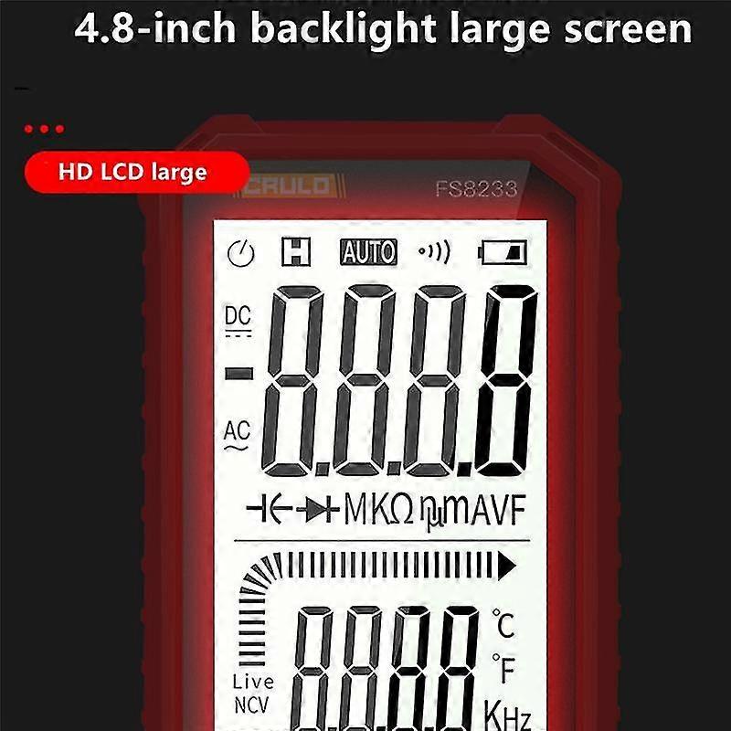Fs8233 Capacitance Multimeter Ohm Hertz Tester 1000v10a/20a Test Leads,suitable For General Digital