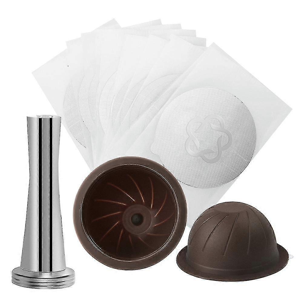 Capsula di caffè riutilizzabile Pod compatibile con Nespresso Vertuoline + 100pcs Coperchi di alluminio